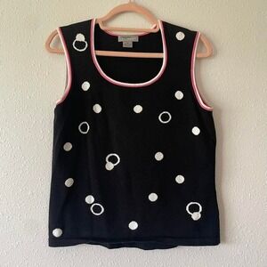 Adorable Y2K Twee Polka Dot Knit Tank Top‎
